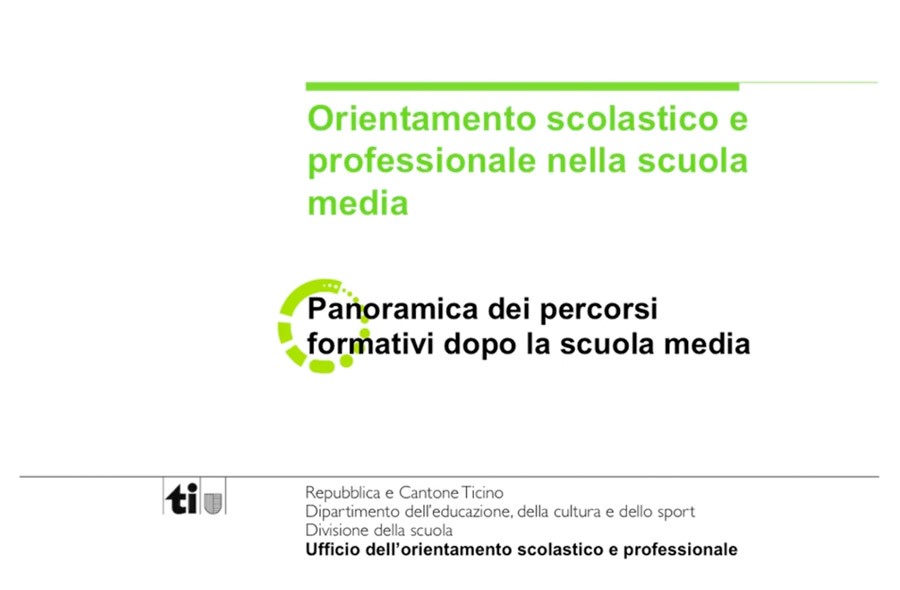 Panoramica dei percorsi formativi dopo la scuola media