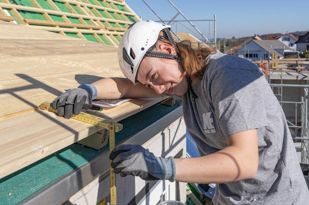 Ausmessen auf der Baustelle
