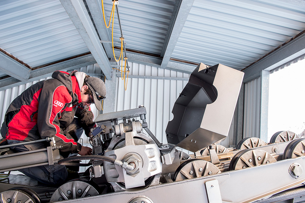 Reparaturarbeiten an der Anlage