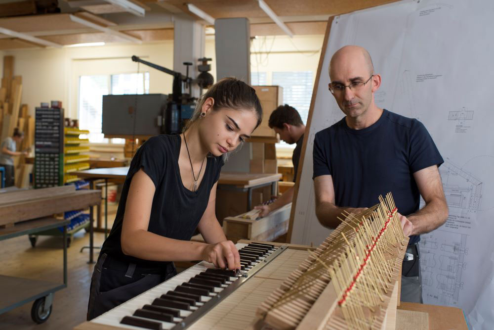 Arbeiten an der Mechanik