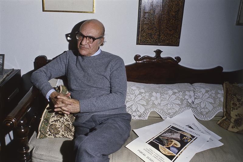 Der griechische Dichter und Nobelpreisträger für Literatur Odysseas Elytis, 1979